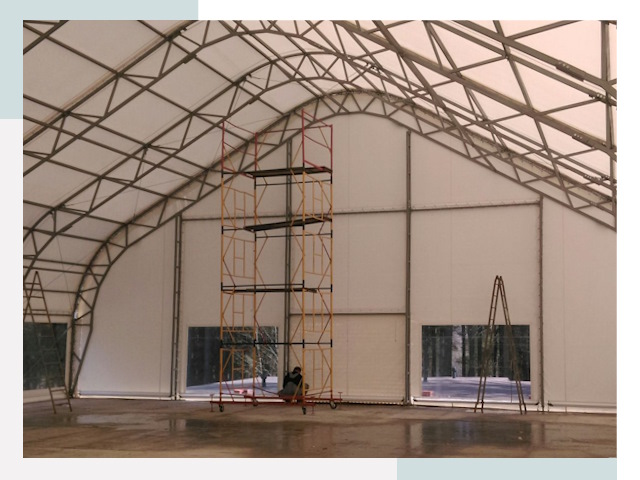 Шатровые ангары в Касимах