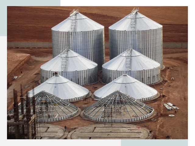 Строительство зерновых силосов в Касимах